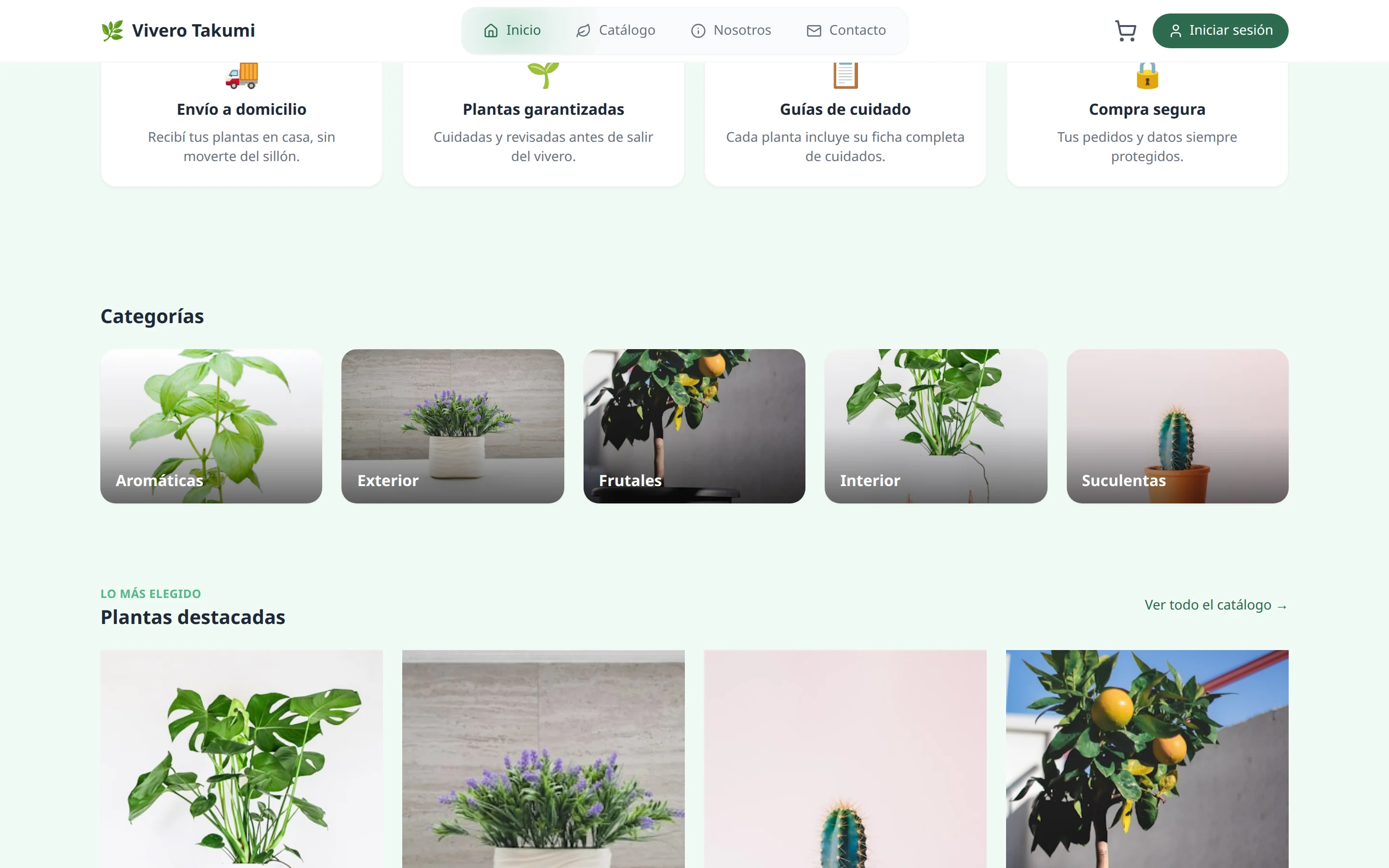 Vivero Takumi - Venta de Plantas y Servicios de Jardinería — captura 2