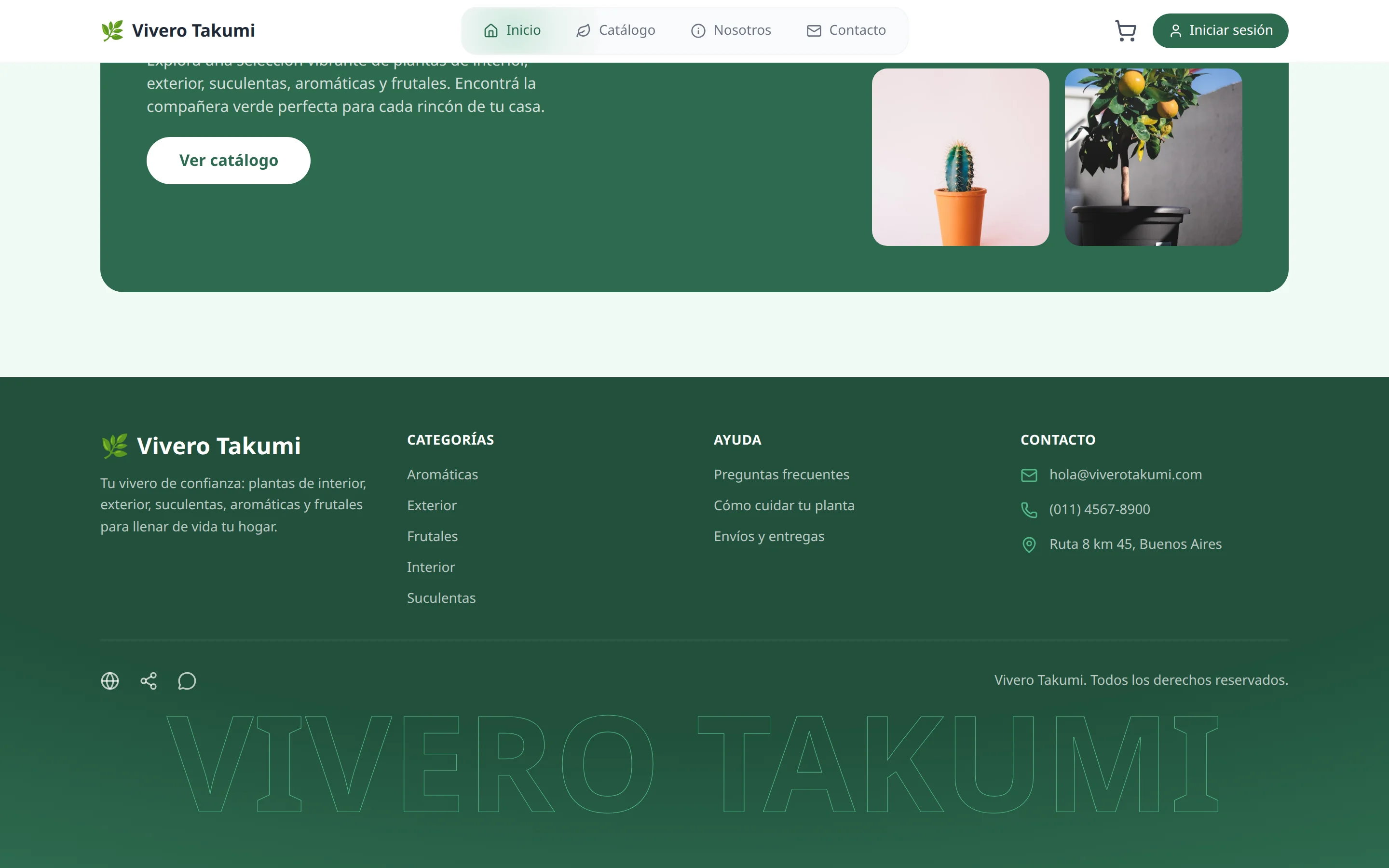 Vivero Takumi - Venta de Plantas y Servicios de Jardinería — captura 4