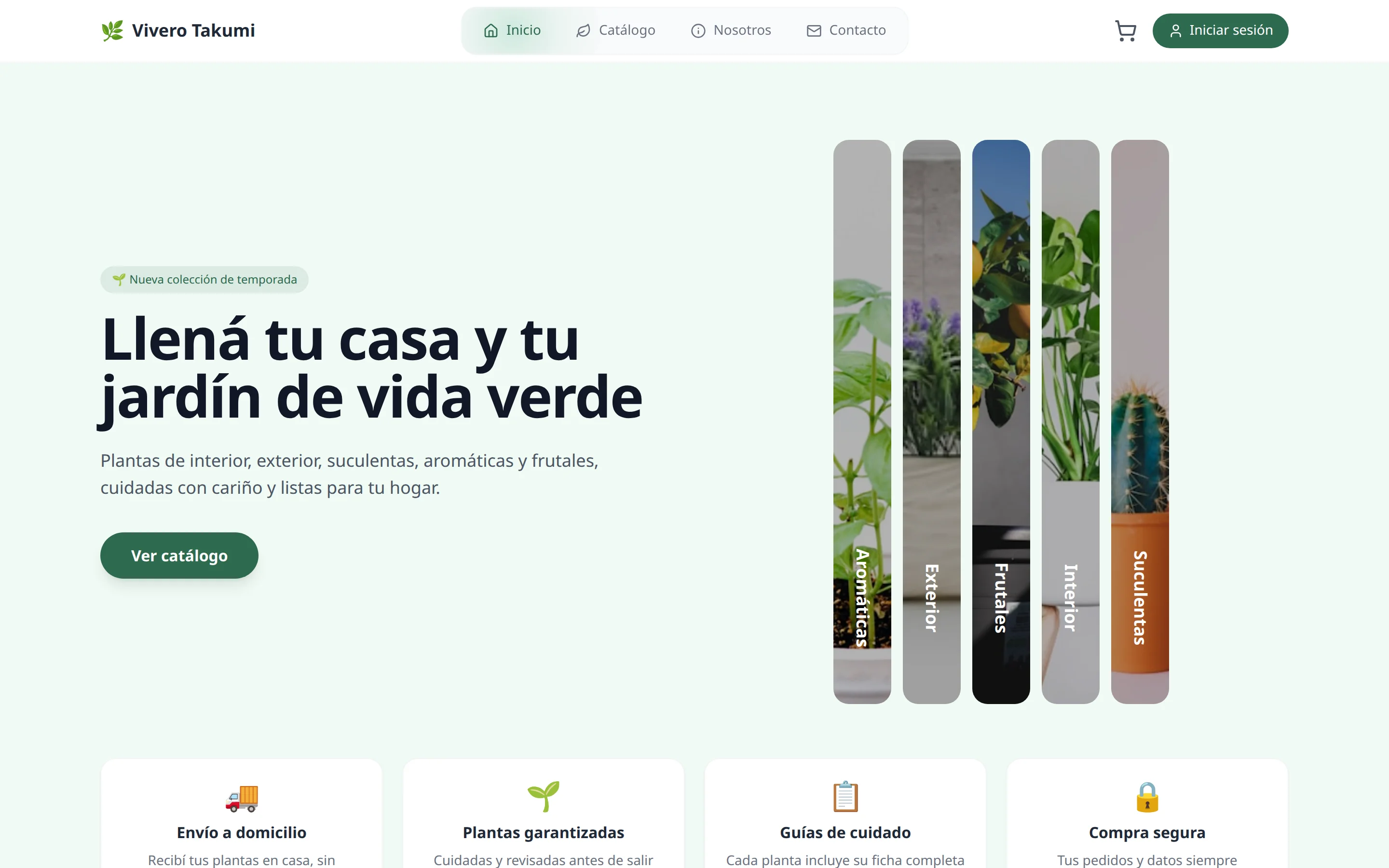 Vivero Takumi - Venta de Plantas y Servicios de Jardinería — captura 1