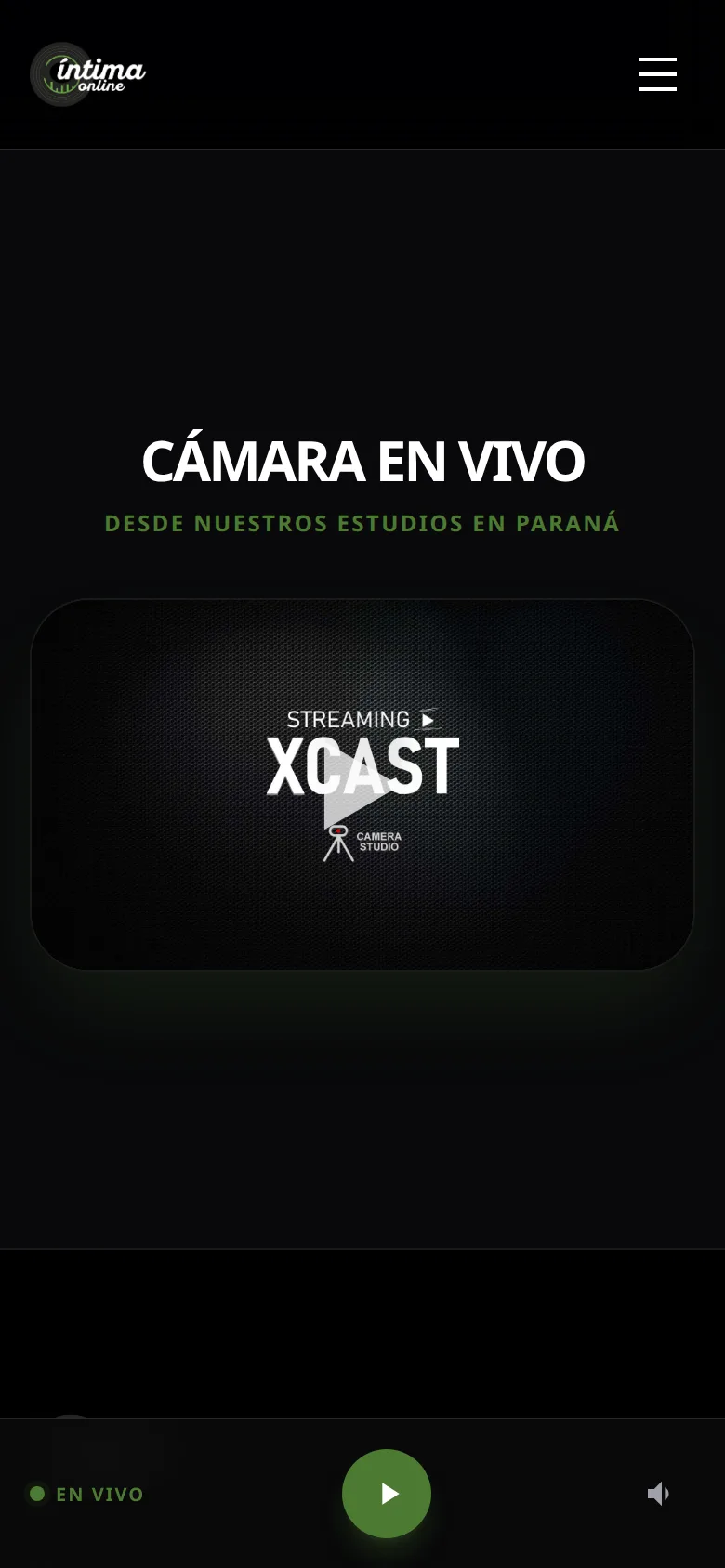 Intima Online Radio — pantalla mobile 3